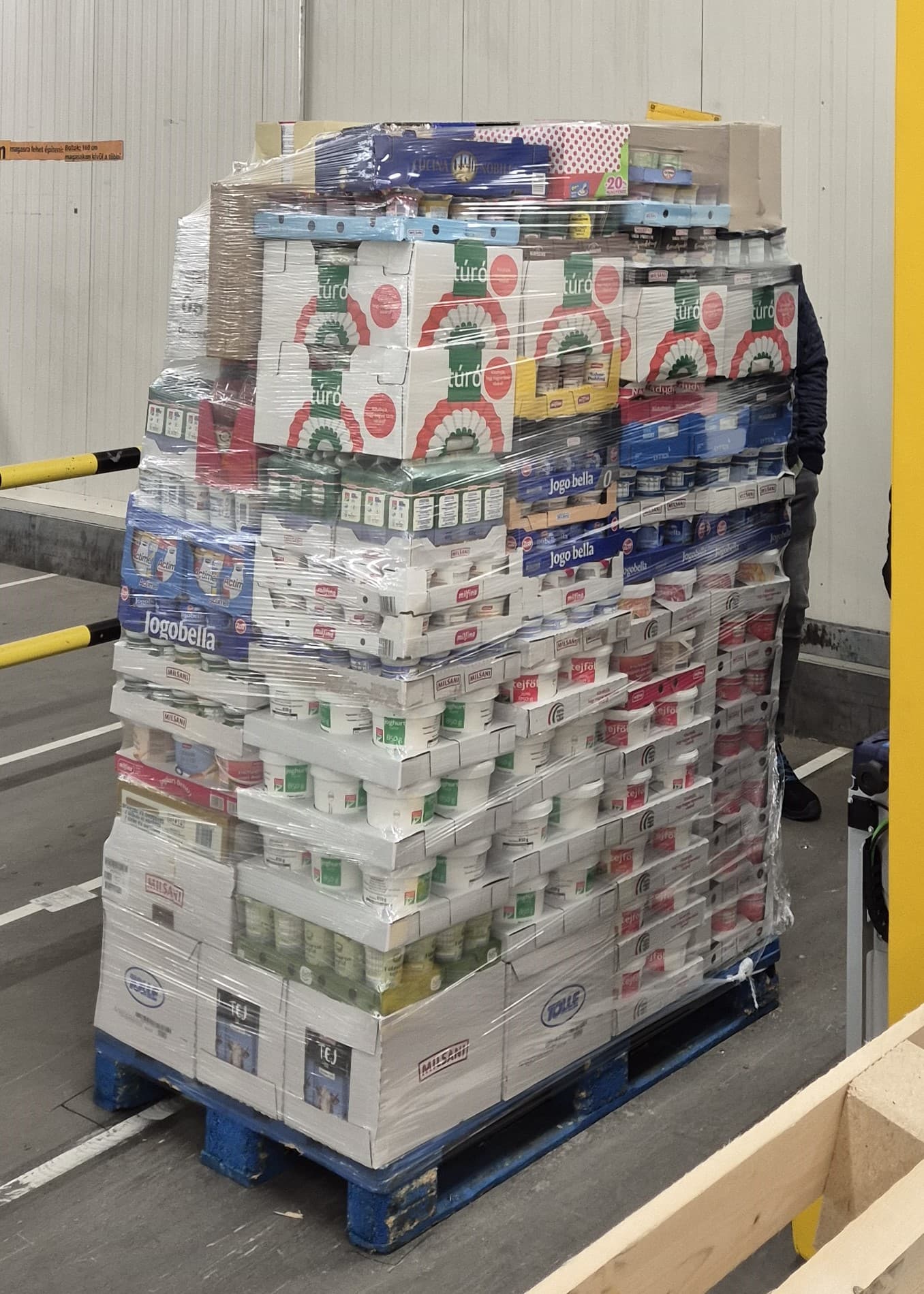 Pallet wrapping optimisation at retail distribution centre in Hungary