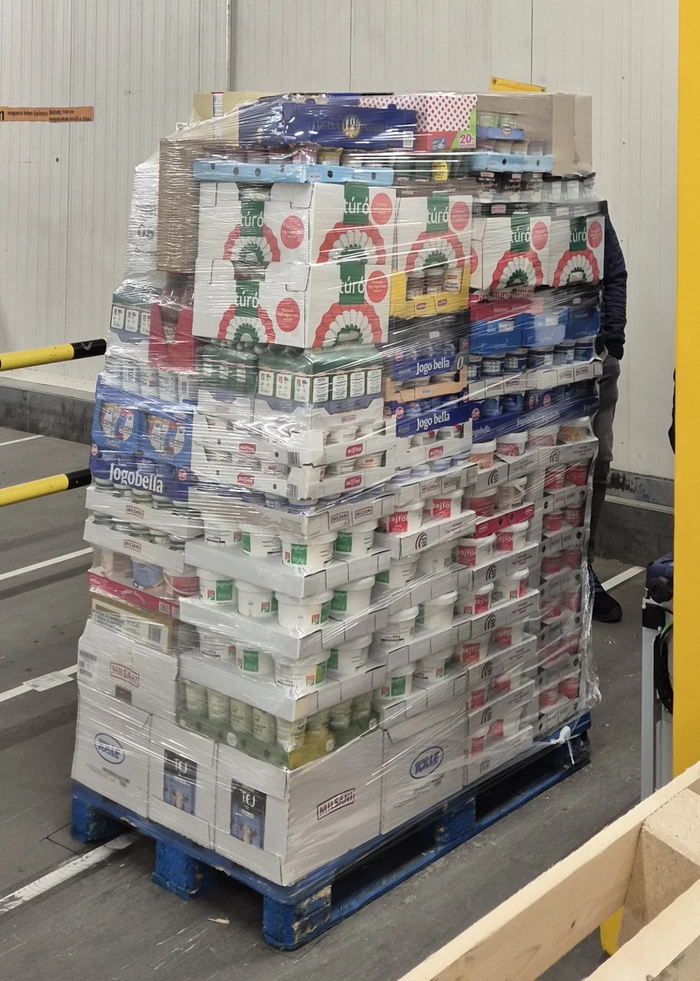 Pallet wrapping optimisation at retail distribution centre in Hungary